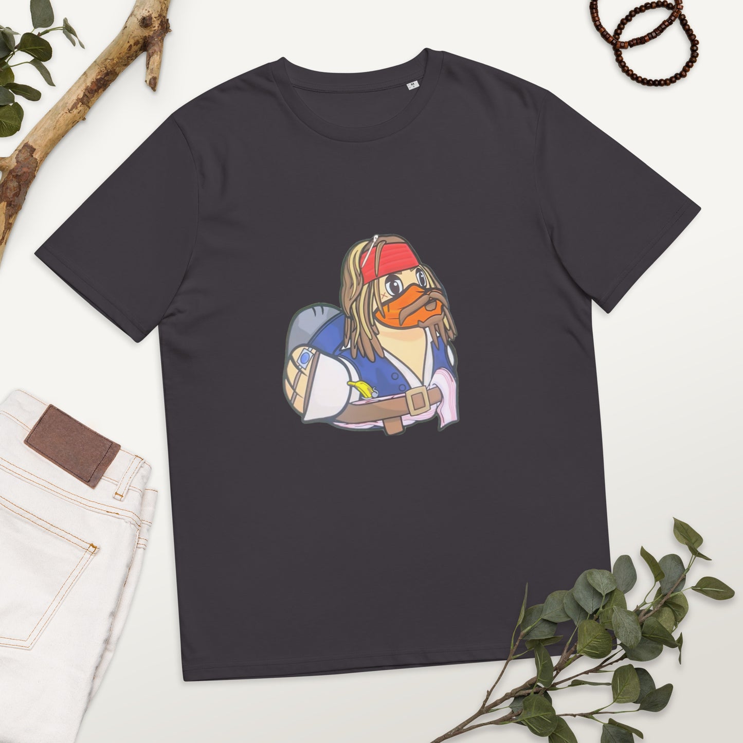 captain jack sparrow (captain duck sparrow) Unisex organic cotton t-shirt