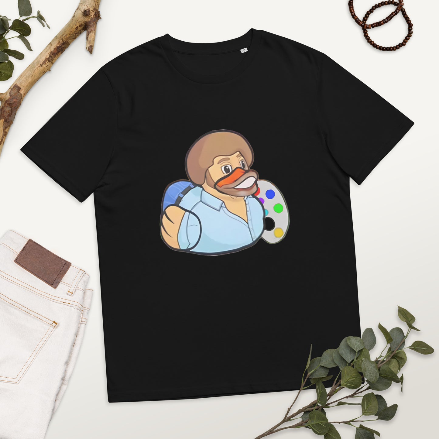 BOB ROSS (DUCK ROSS) Unisex organic cotton t-shirt