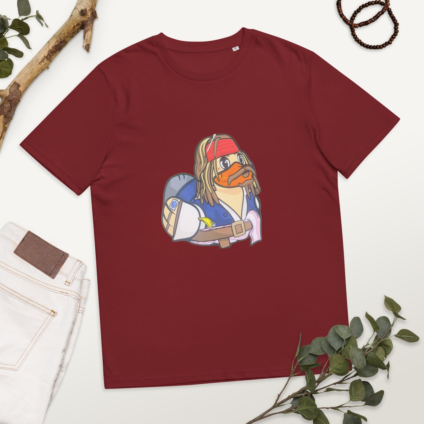 captain jack sparrow (captain duck sparrow) Unisex organic cotton t-shirt