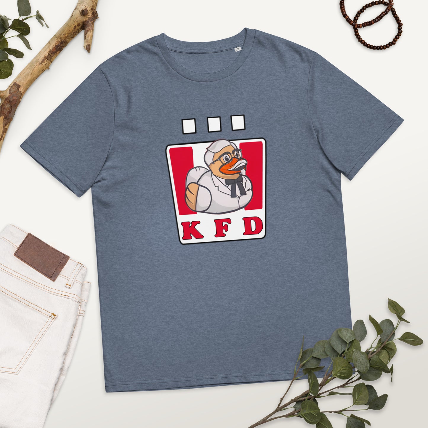KFC (Kentucky Fried Duck Design) Unisex organic cotton t-shirt