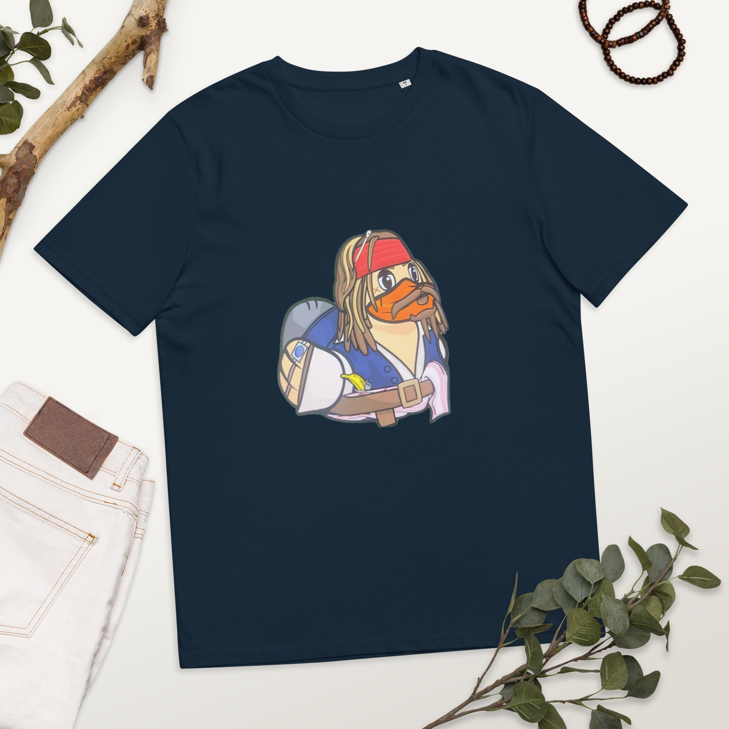 captain jack sparrow (captain duck sparrow) Unisex organic cotton t-shirt