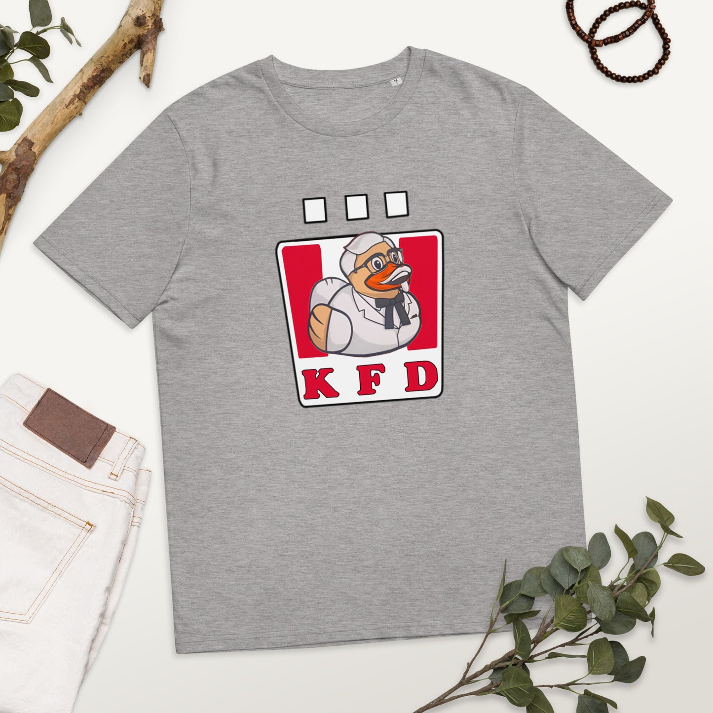KFC (Kentucky Fried Duck Design) Unisex organic cotton t-shirt