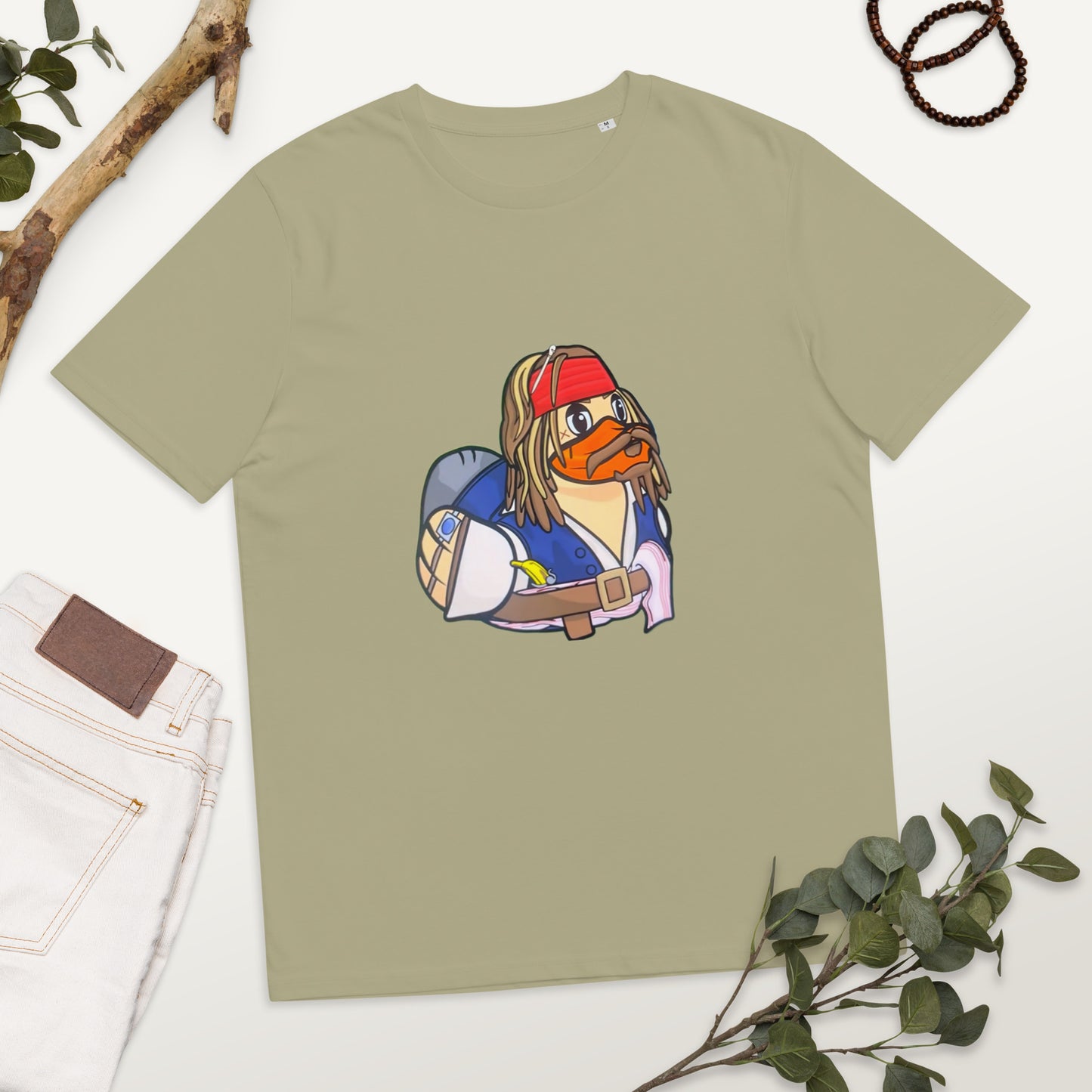captain jack sparrow (captain duck sparrow) Unisex organic cotton t-shirt