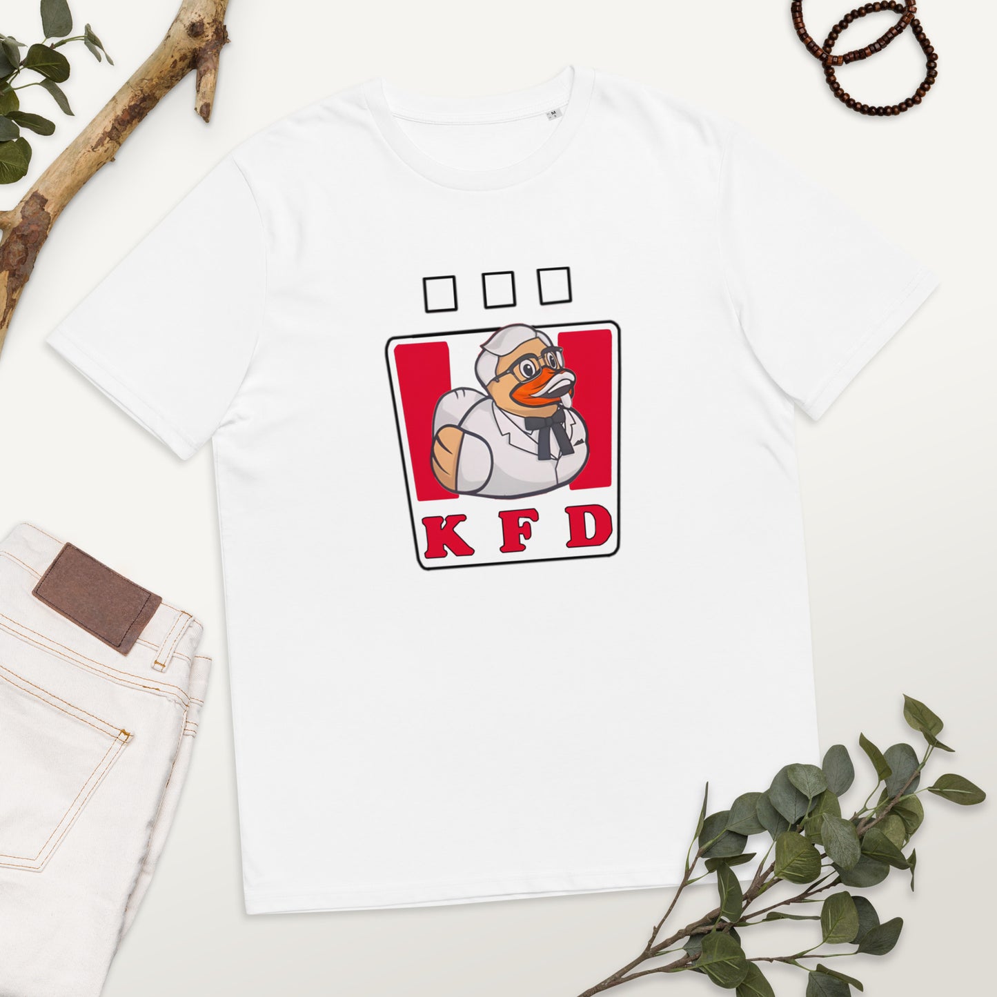 KFC (Kentucky Fried Duck Design) Unisex organic cotton t-shirt