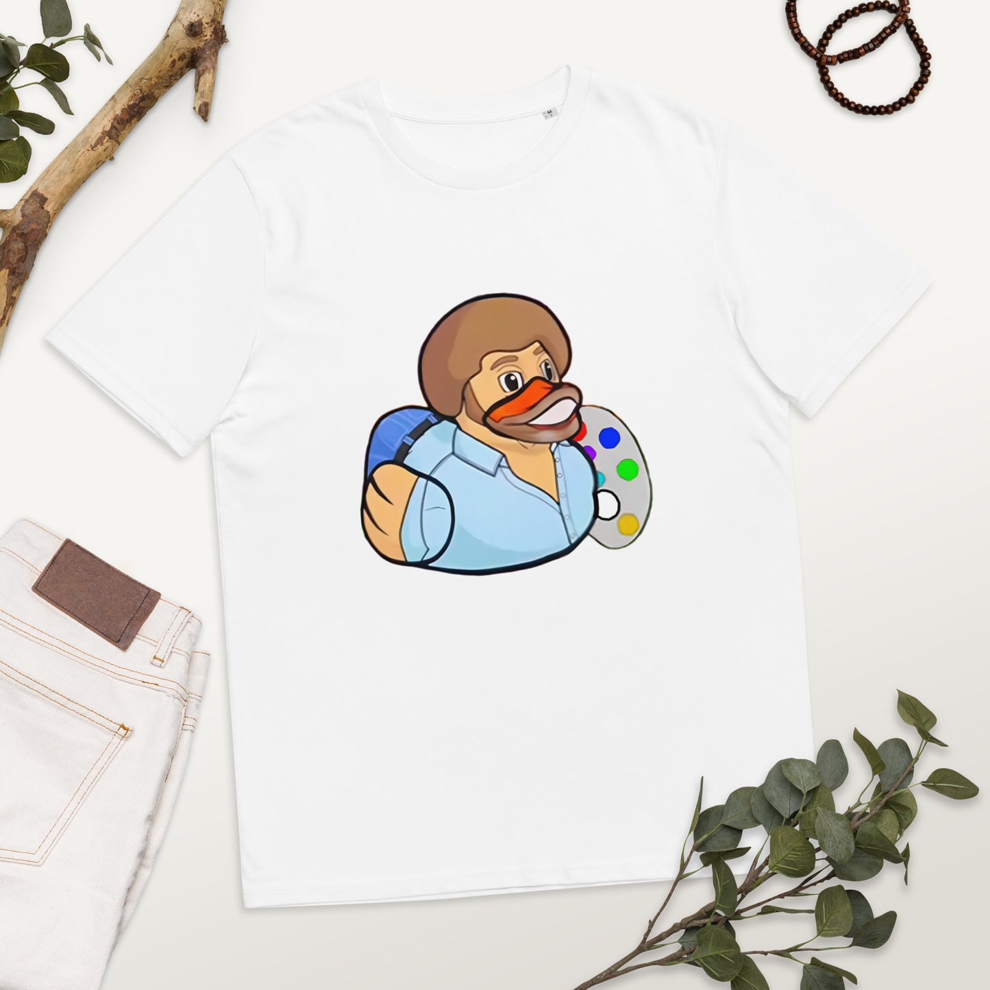 BOB ROSS (DUCK ROSS) Unisex organic cotton t-shirt