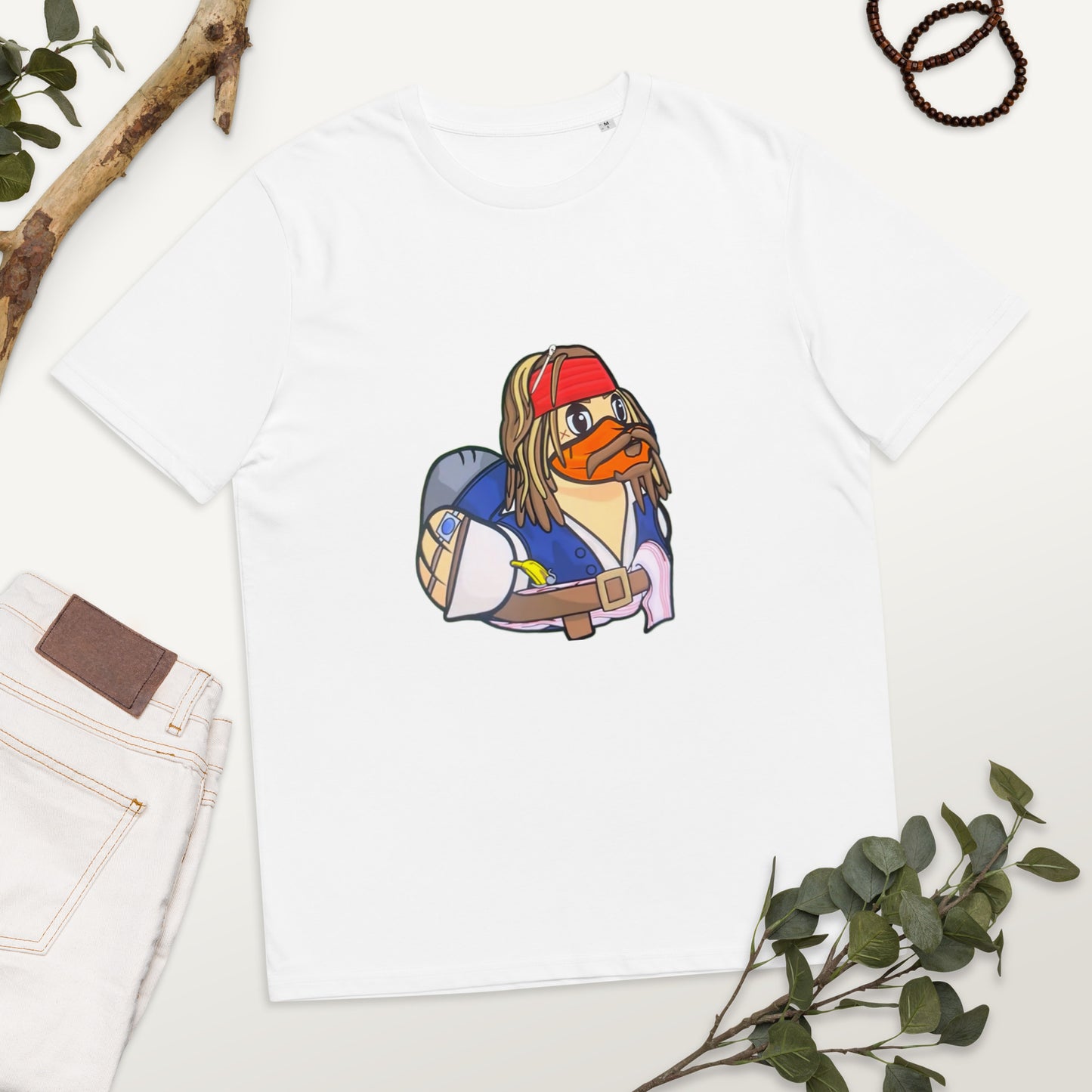 captain jack sparrow (captain duck sparrow) Unisex organic cotton t-shirt