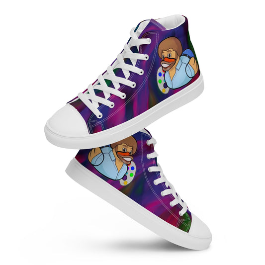 BOB ROSS (DUCK ROSS) high top canvas shoes