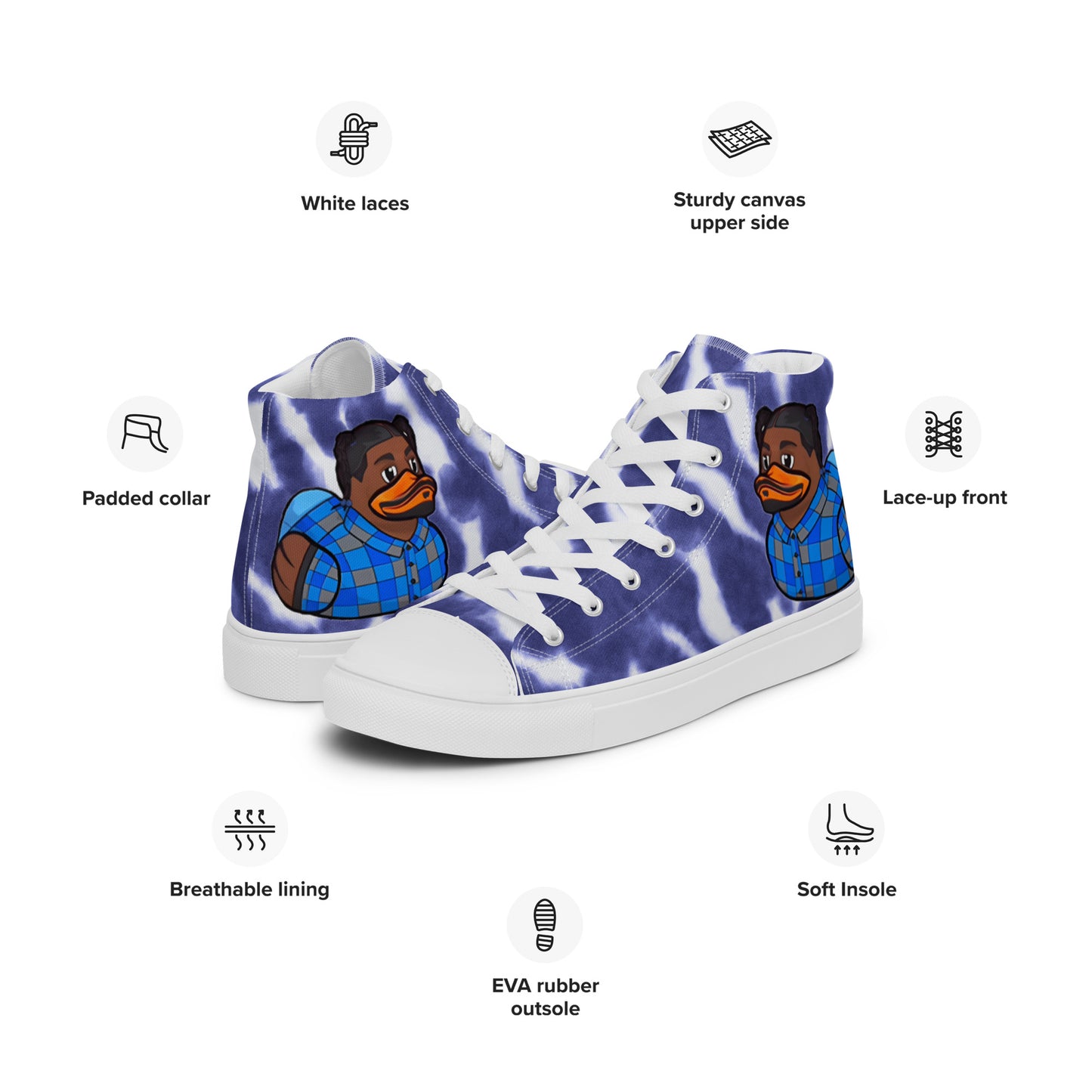 SNOOP DOGG (SNOOP DUCK) high top canvas shoes