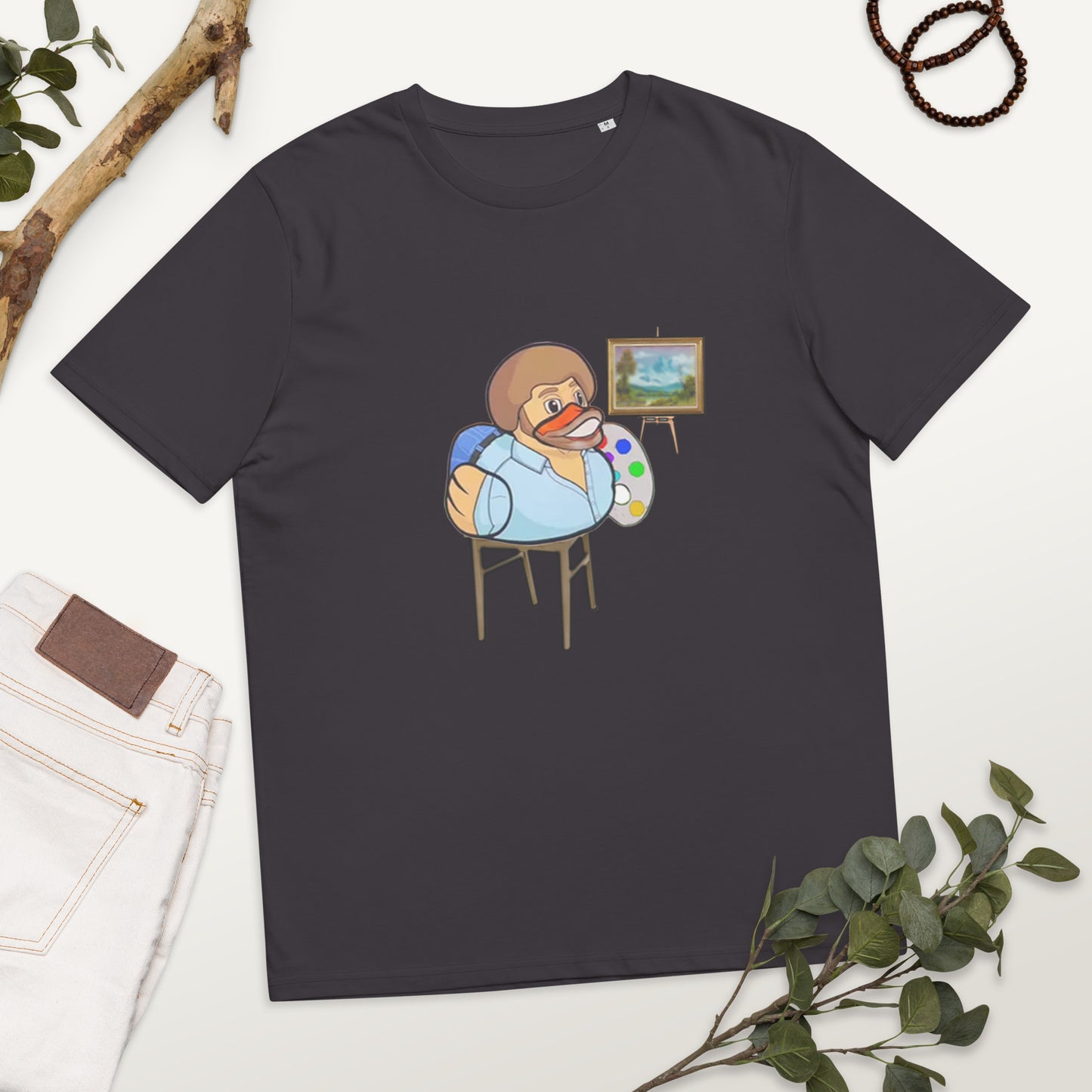 Bob Ross (Duck Ross Design) Unisex organic cotton t-shirt