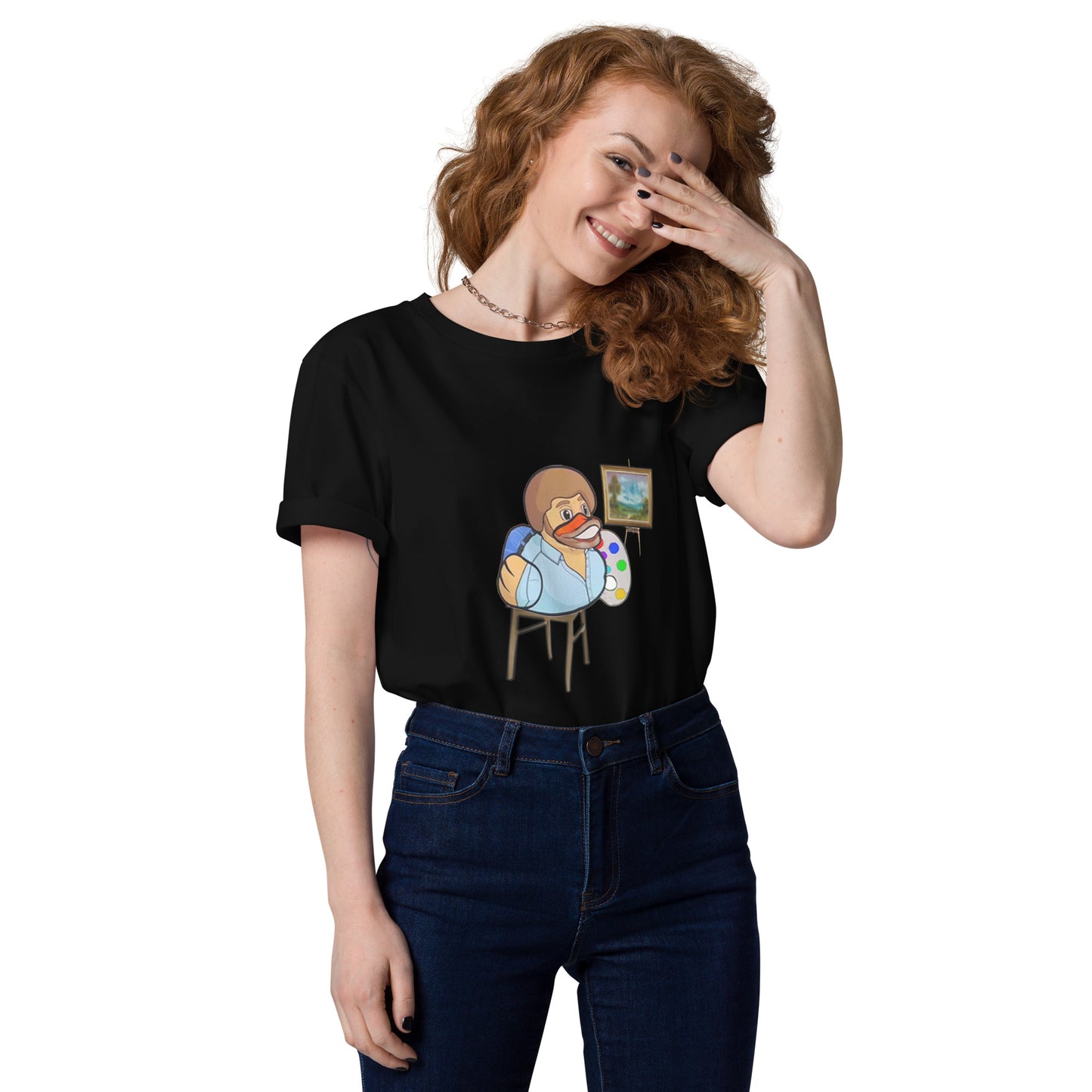 Bob Ross (Duck Ross Design) Unisex organic cotton t-shirt