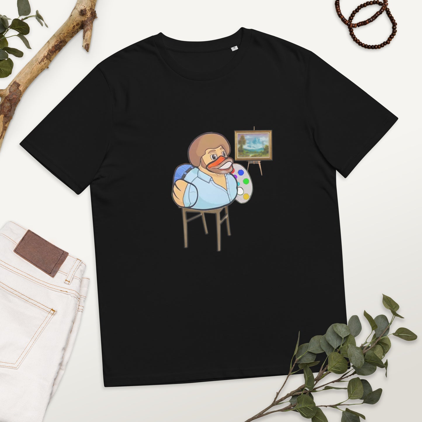 Bob Ross (Duck Ross Design) Unisex organic cotton t-shirt