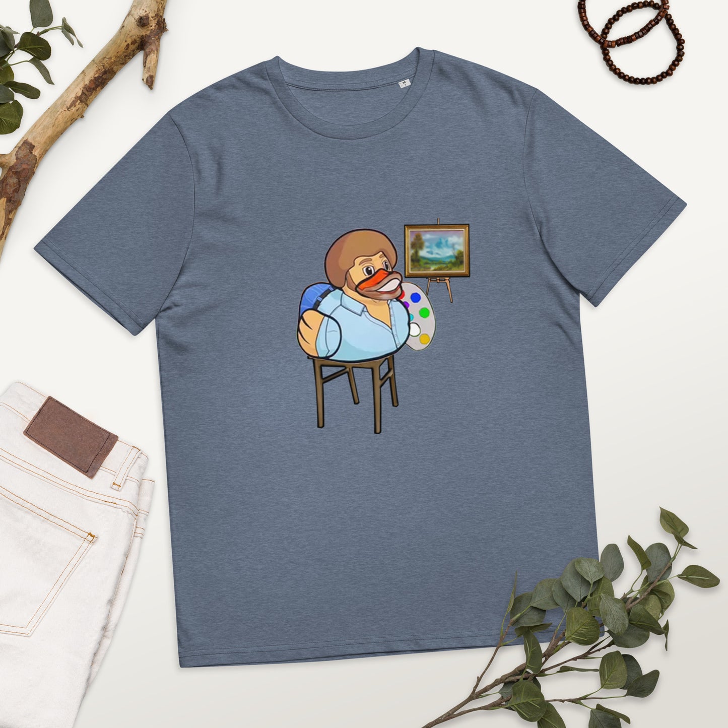 Bob Ross (Duck Ross Design) Unisex organic cotton t-shirt