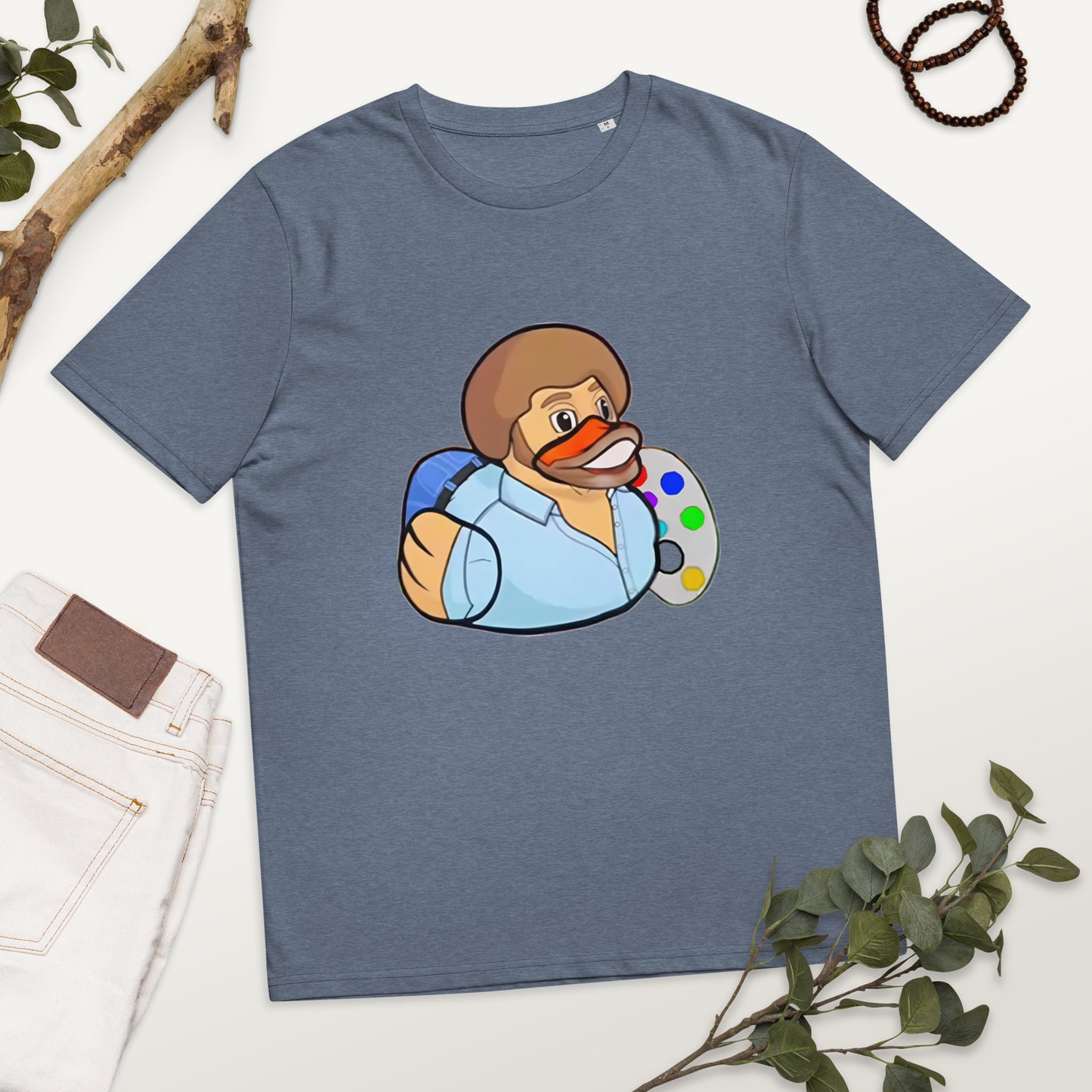 BOB ROSS (DUCK ROSS) Unisex organic cotton t-shirt