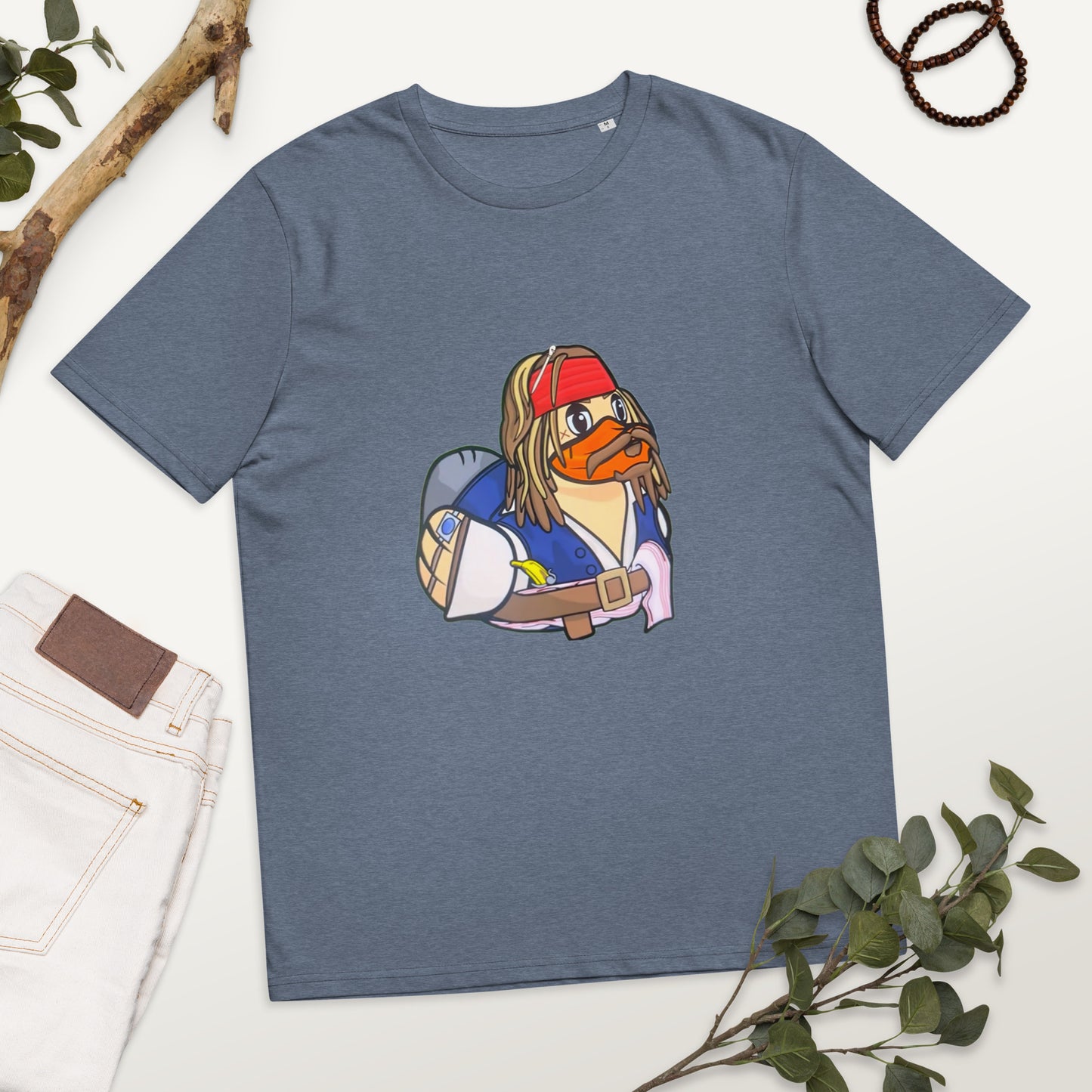 captain jack sparrow (captain duck sparrow) Unisex organic cotton t-shirt