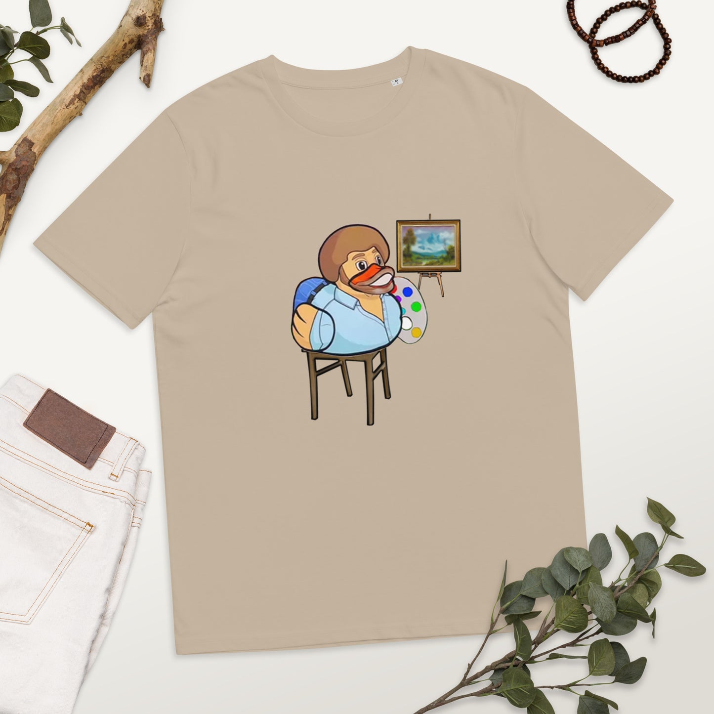 Bob Ross (Duck Ross Design) Unisex organic cotton t-shirt