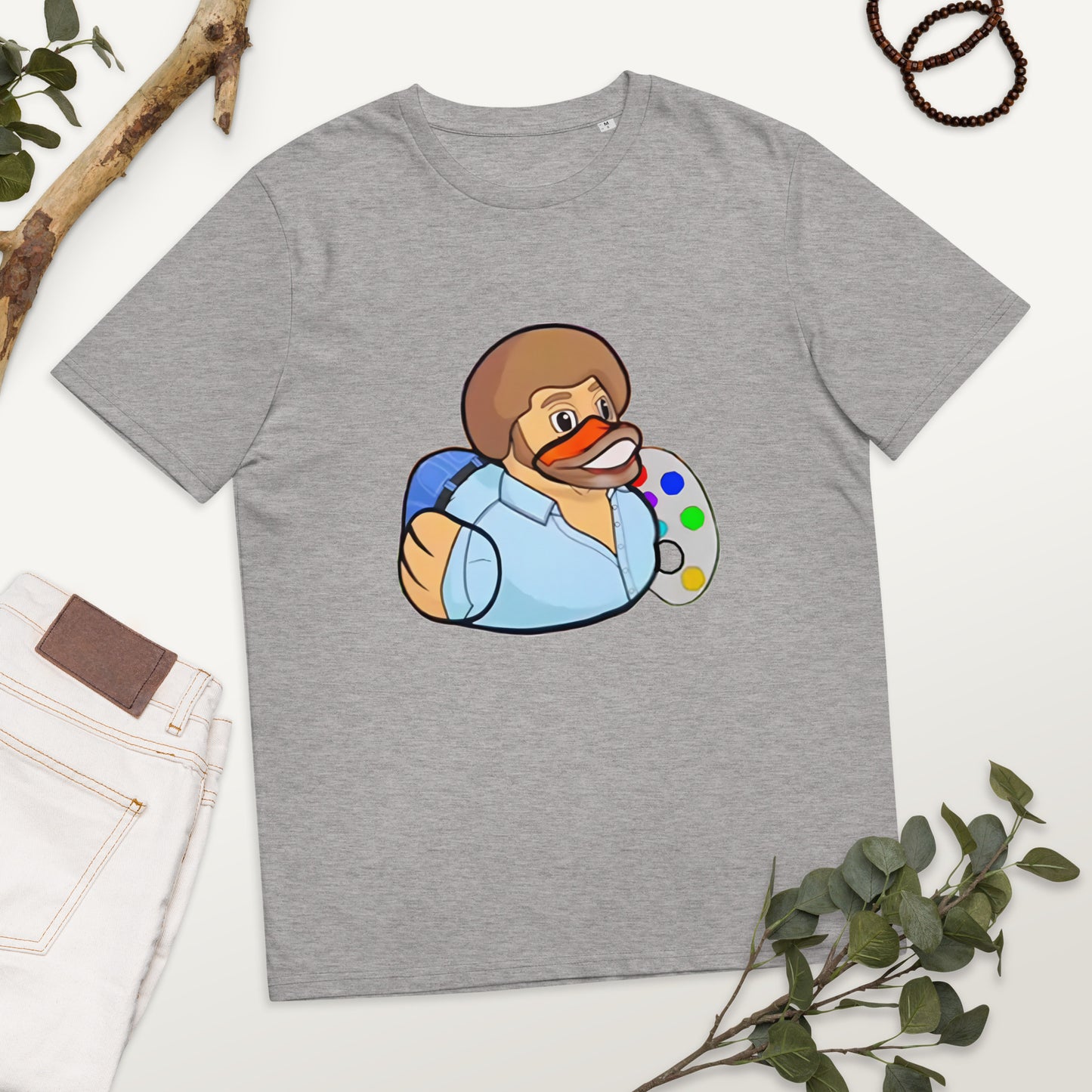 BOB ROSS (DUCK ROSS) Unisex organic cotton t-shirt