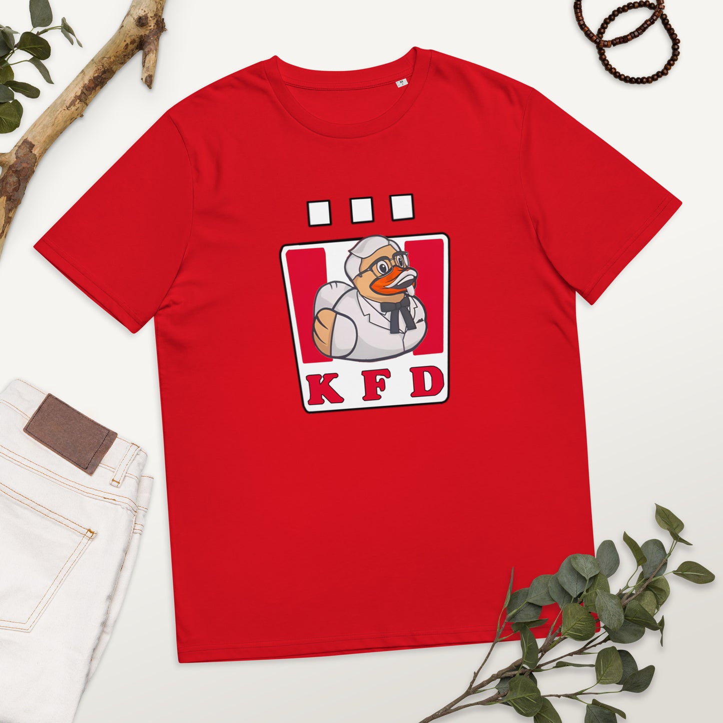 KFC (Kentucky Fried Duck Design) Unisex organic cotton t-shirt