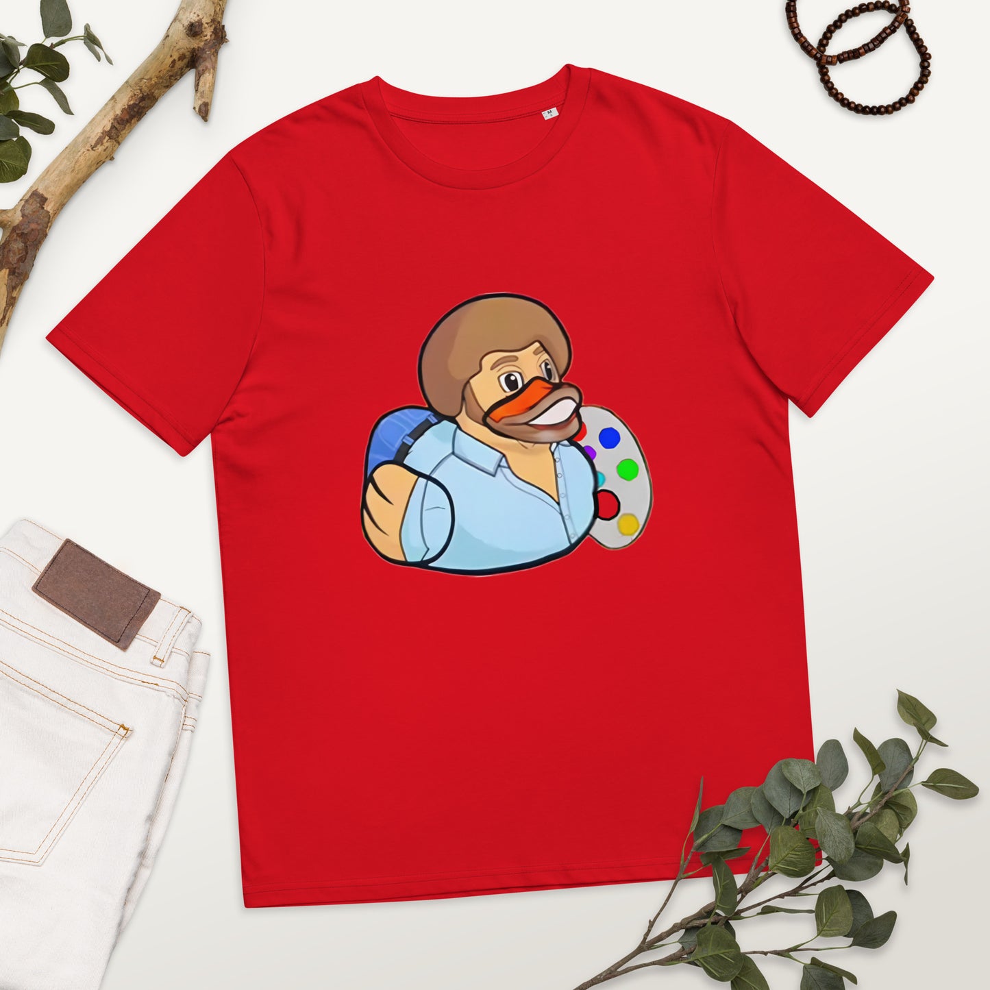 BOB ROSS (DUCK ROSS) Unisex organic cotton t-shirt