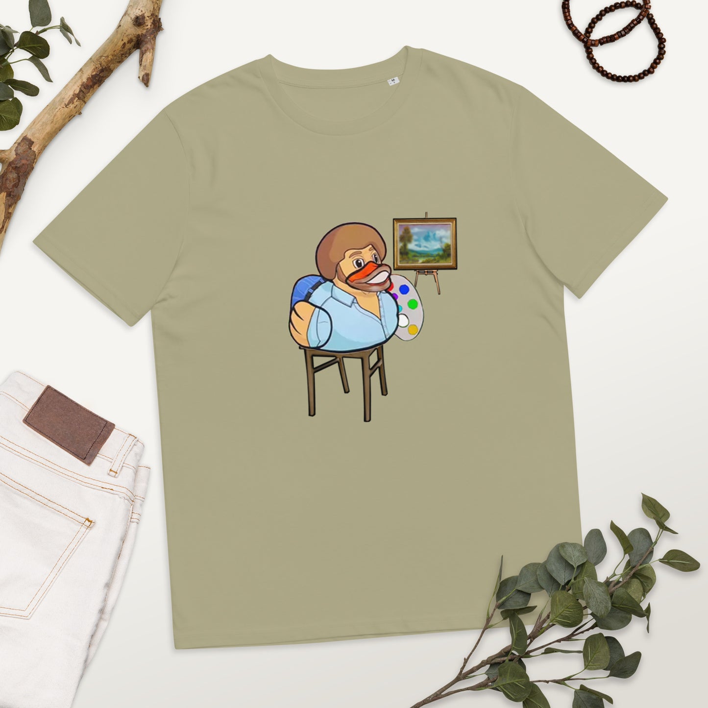 Bob Ross (Duck Ross Design) Unisex organic cotton t-shirt