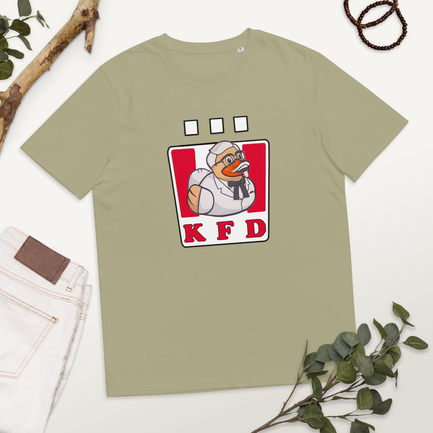 KFC (Kentucky Fried Duck Design) Unisex organic cotton t-shirt