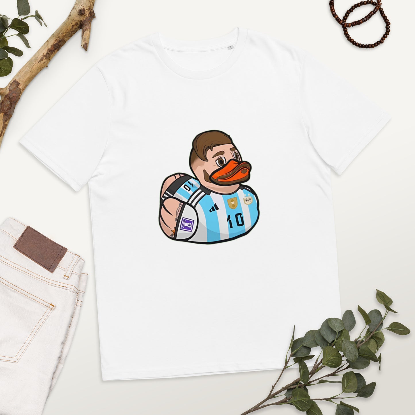 Lionel Messi (Lionel Ducky) Unisex organic cotton t-shirt